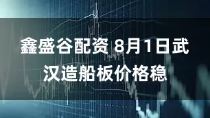 鑫盛谷配资 8月1日武汉造船板价格稳